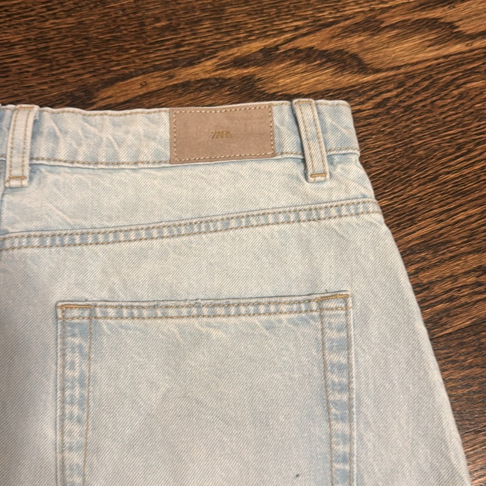Zara Ripped Denim Mini Skirt - Picture 4 of 5